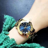 Shop Authentic Marc Jacobs Amy Blue Dial Gold Steel Strap Watch for Women - MBM3303 - Luxxuri