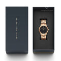  Shop Authentic Daniel Wellington Iconic Link Black Dial Rose Gold Steel Strap Watch for Women - DW00100212 - Luxxuri