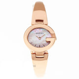  Shop Authentic Gucci Guccisima Quartz Mother of Pearl White Dial Rose Gold Steel Strap Watch for Women - YA134512 - Luxxuri