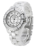  Shop Authentic Chanel J12 Diamonds Ceramic White Dial White Steel Strap Watch for Women - J12 H1628 - Luxxuri