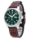  Shop Authentic IWC Pilot's Watch Chronograph Edition Racing Green 43mm Green Dial Brown Leather Strap Watch for Men - IW377726 - Luxxuri