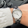  Shop Authentic Daniel Wellington Iconic Link White Dial Silver Steel Strap Watch For Women - DW00100205 - Luxxuri
