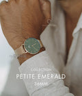  Shop Authentic Daniel Wellington Petite Emerald Green Dial Gold Mesh Strap Watch For Women - DW00100481 - Luxxuri