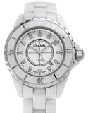  Shop Authentic Chanel J12 Diamonds Ceramic White Dial White Steel Strap Watch for Women - J12 H1628 - Luxxuri