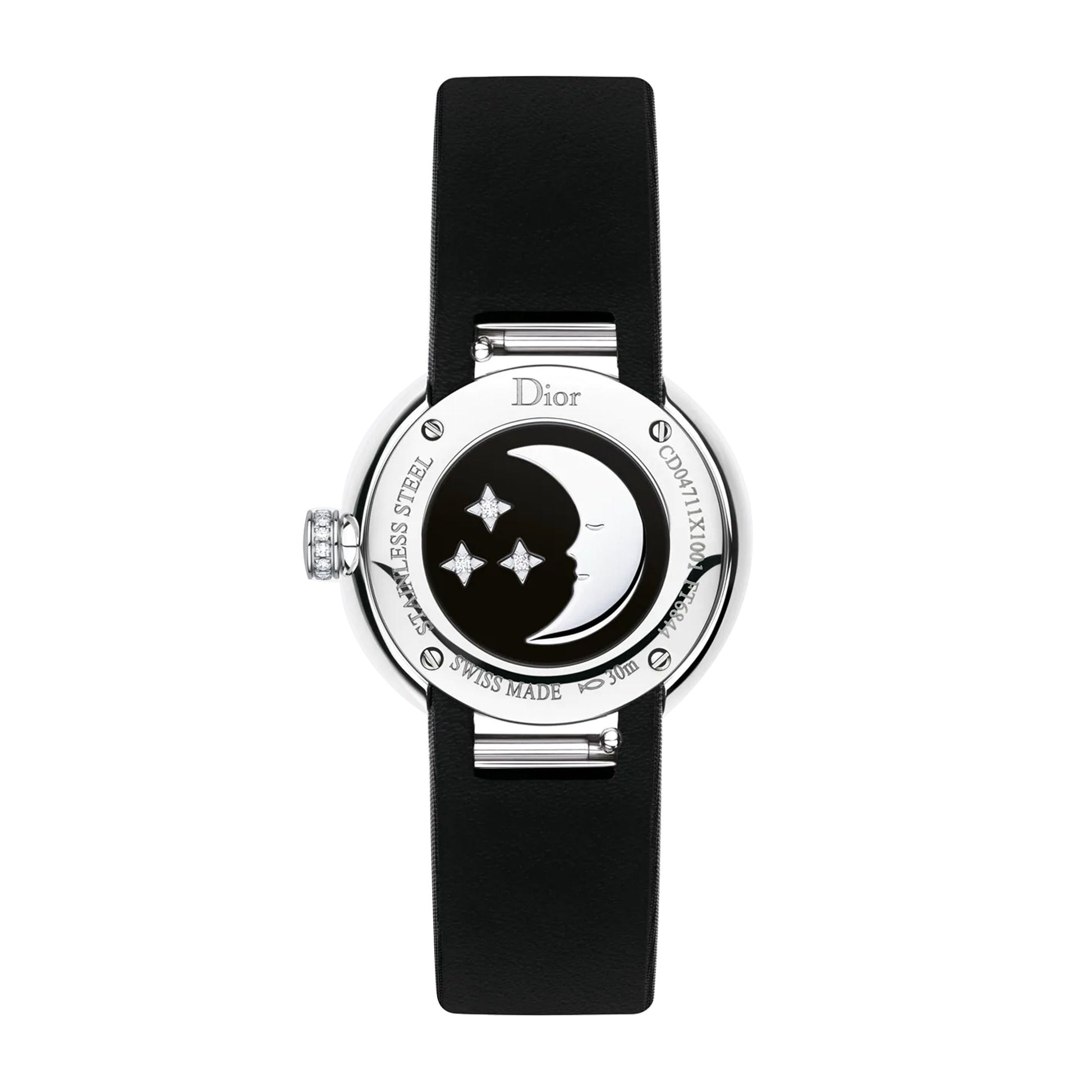  Shop Authentic Dior La D De Dior Dior Rose Céleste Diamonds Mother of Pearl Dial Black Leather Strap Watch for Women - CD04711X1001 0000 - Luxxuri