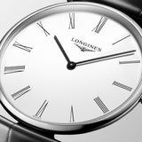  Shop Authentic Longines La Grande Classique De Longines White Dial Black Leather Strap Watch for Women - L4.755.4.11.2 - Luxxuri