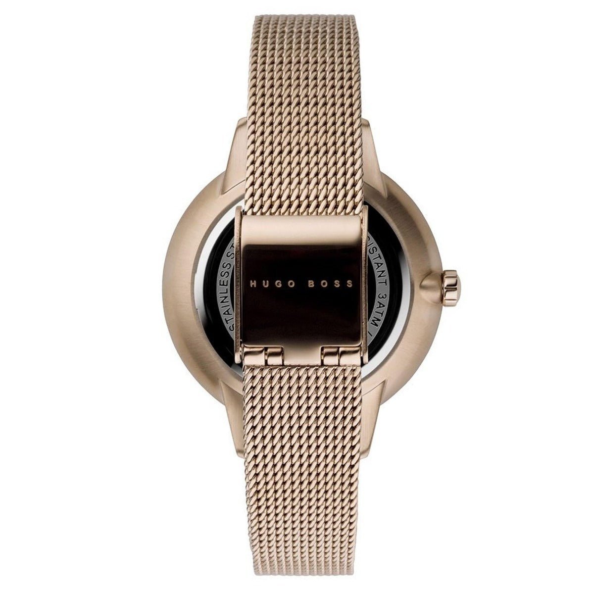  Shop Authentic Hugo Boss Symphony Grey Dial Gold Mesh Bracelet Watch for Women - 1502424 - Luxxuri