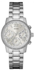  Shop Authentic Guess Mini Sunrise Chronograph Quartz Silver Dial Silver Steel Strap Watch For Women - W0623L1 - Luxxuri