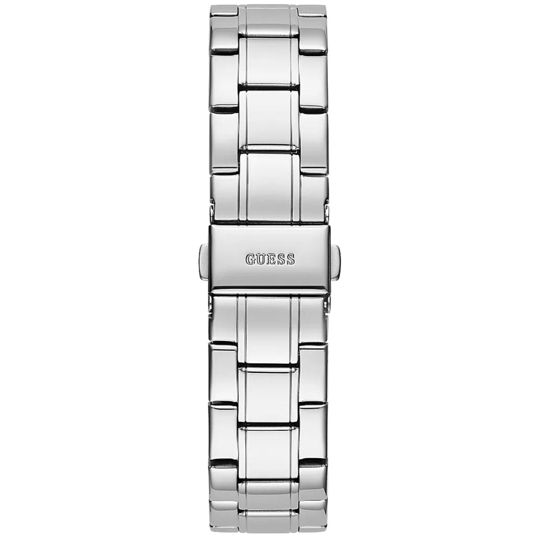  Shop Authentic Guess Sparkler Diamonds Silver Dial Silver Steel Strap Watch for Women - GW0111L1 - Luxxuri