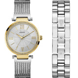  Shop Authentic Guess Soho Diamonds Silver Dial Silver Mesh Bracelet Watch for Women - W0638L7 - Luxxuri