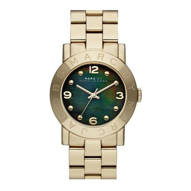  Shop Authentic Marc Jacobs Amy Green Dial Gold Steel Strap Watch for Women - MBM8609 - Luxxuri