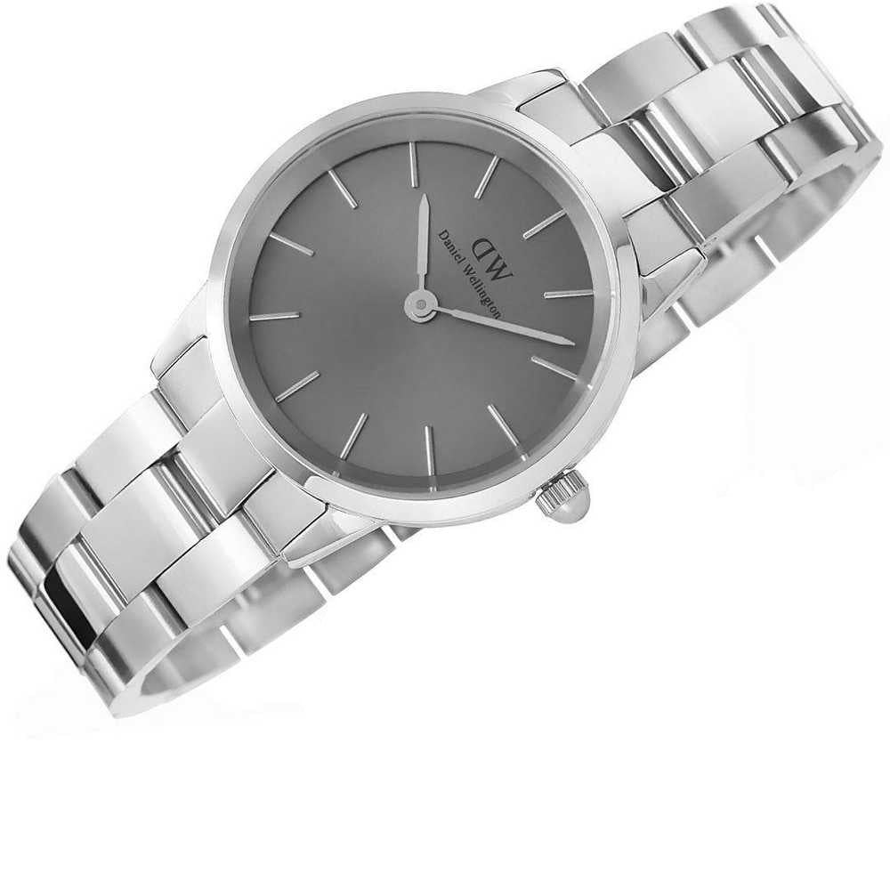  Shop Authentic Daniel Wellington Link Grey Dial Silver Steel Strap Watch For Men - DW00100328 - Luxxuri