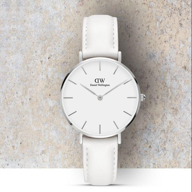  Shop Authentic Daniel Wellington Petite Bondi White Dial White Leather Strap Watch For Women - DW00100190 - Luxxuri