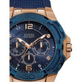  Shop Authentic Guess Genesis Quartz Blue Dial Blue Silicone Strap Watch For Men - W1254G3 - Luxxuri