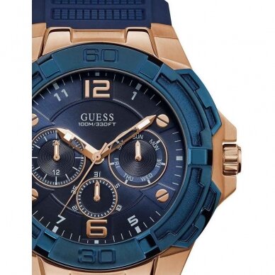  Shop Authentic Guess Genesis Quartz Blue Dial Blue Silicone Strap Watch For Men - W1254G3 - Luxxuri