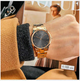  Shop Authentic Daniel Wellington Iconic Link Grey Dial Rose Gold Steel Strap Watch For Women - DW00100332 - Luxxuri