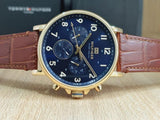  Shop Authentic Tommy Hilfiger Daniel Blue Dial Brown Leather Strap Watch for Men - 1710380 - Luxxuri
