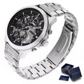  Shop Authentic Tommy Hilfiger Henry Chronograph Black Dial Silver Steel Strap Watch For Men - 1710477 - Luxxuri