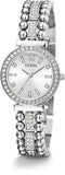 Shop Authentic Guess Gala Diamonds Silver Dial Silver Steel Strap Watch for Women - GW0401L1 - Luxxuri
