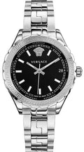  Shop Authentic Versace Hellenyium Black Dial Silver Steel Strap Watch for Women - V12020015 - Luxxuri