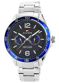  Shop Authentic Tommy Hilfiger Erik Chronograph Blue Dial Silver Steel Strap Watch for Men - 1791366 - Luxxuri