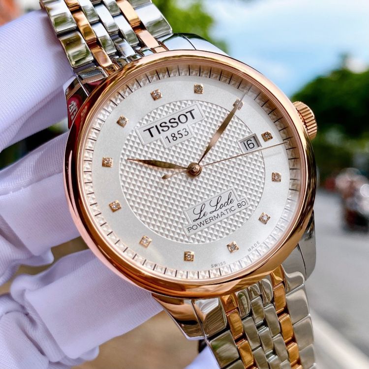  Shop Authentic Tissot Le Locle Powermatic 80 Diamonds Silver Dial Two Tone Steel Strap Watch For Men - T006.407.22.036.01 - Luxxuri
