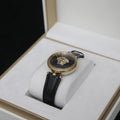  Shop Authentic Versace Palazzo Empire Black Dial Black Leather Strap Watch for Women - VCO020017 - Luxxuri