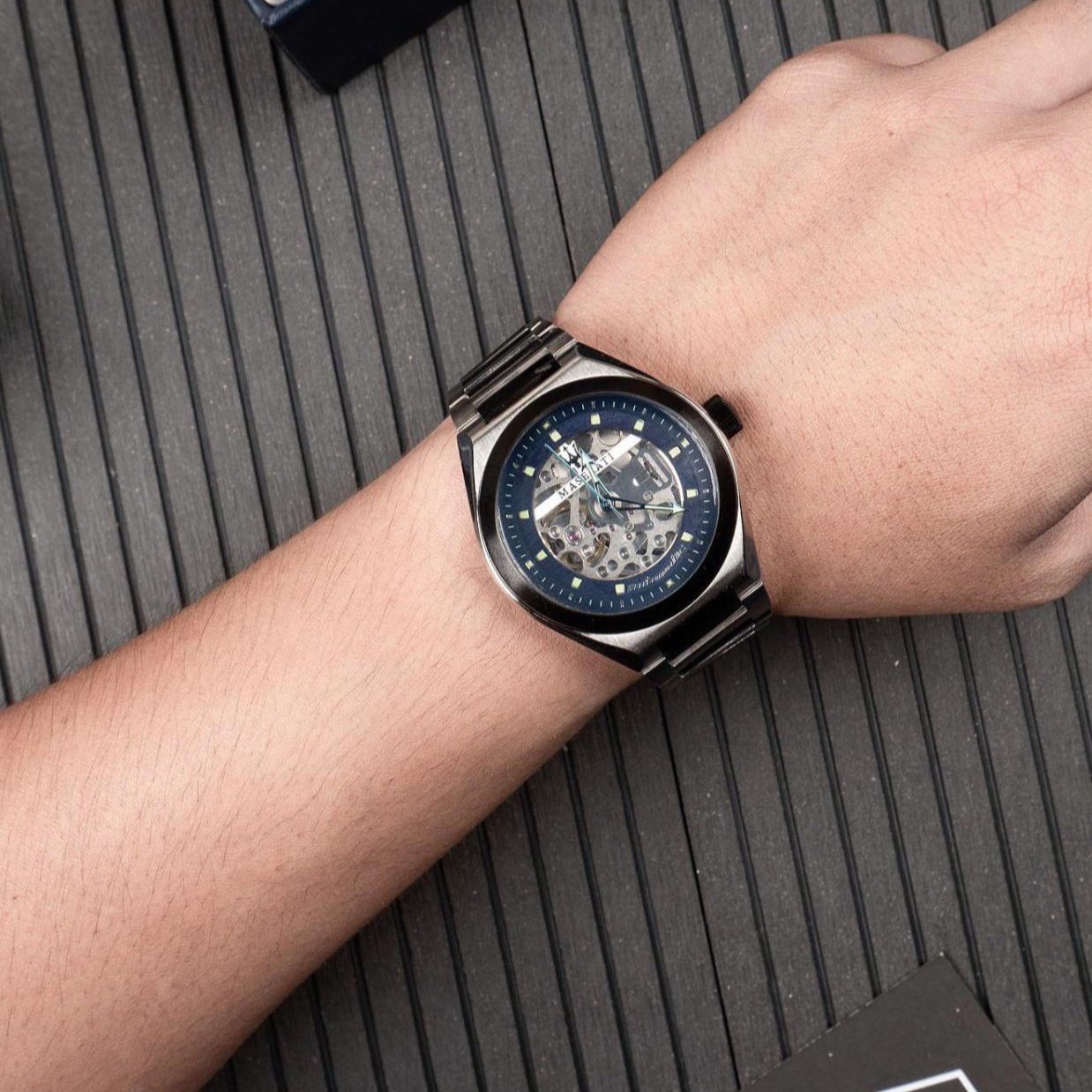  Shop Authentic Maserati Triconic Automatic Skeleton Blue Dial  Watch For Men - R8823139001 - Luxxuri