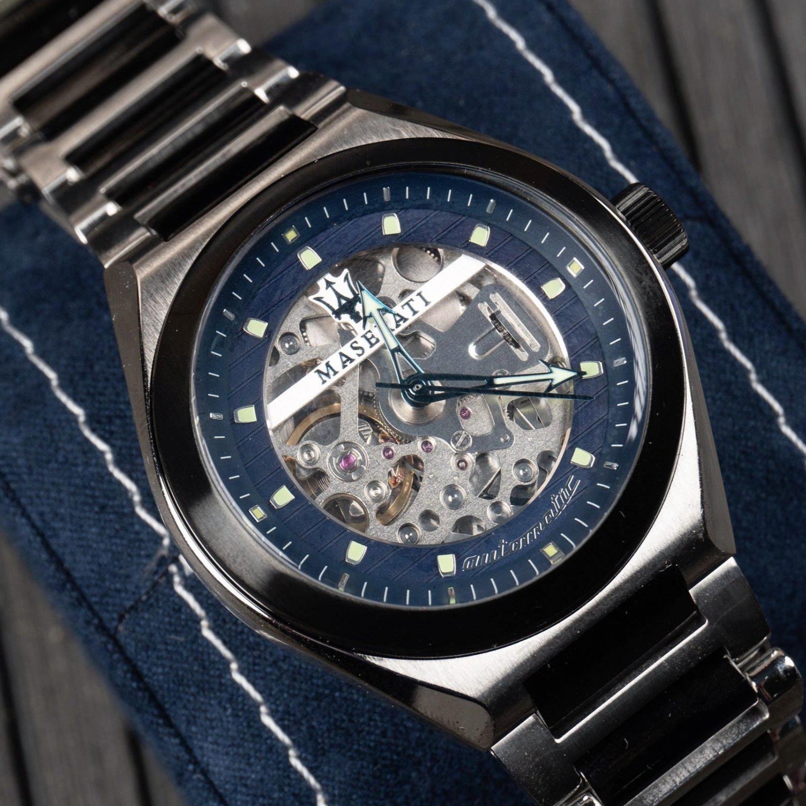  Shop Authentic Maserati Triconic Automatic Skeleton Blue Dial  Watch For Men - R8823139001 - Luxxuri