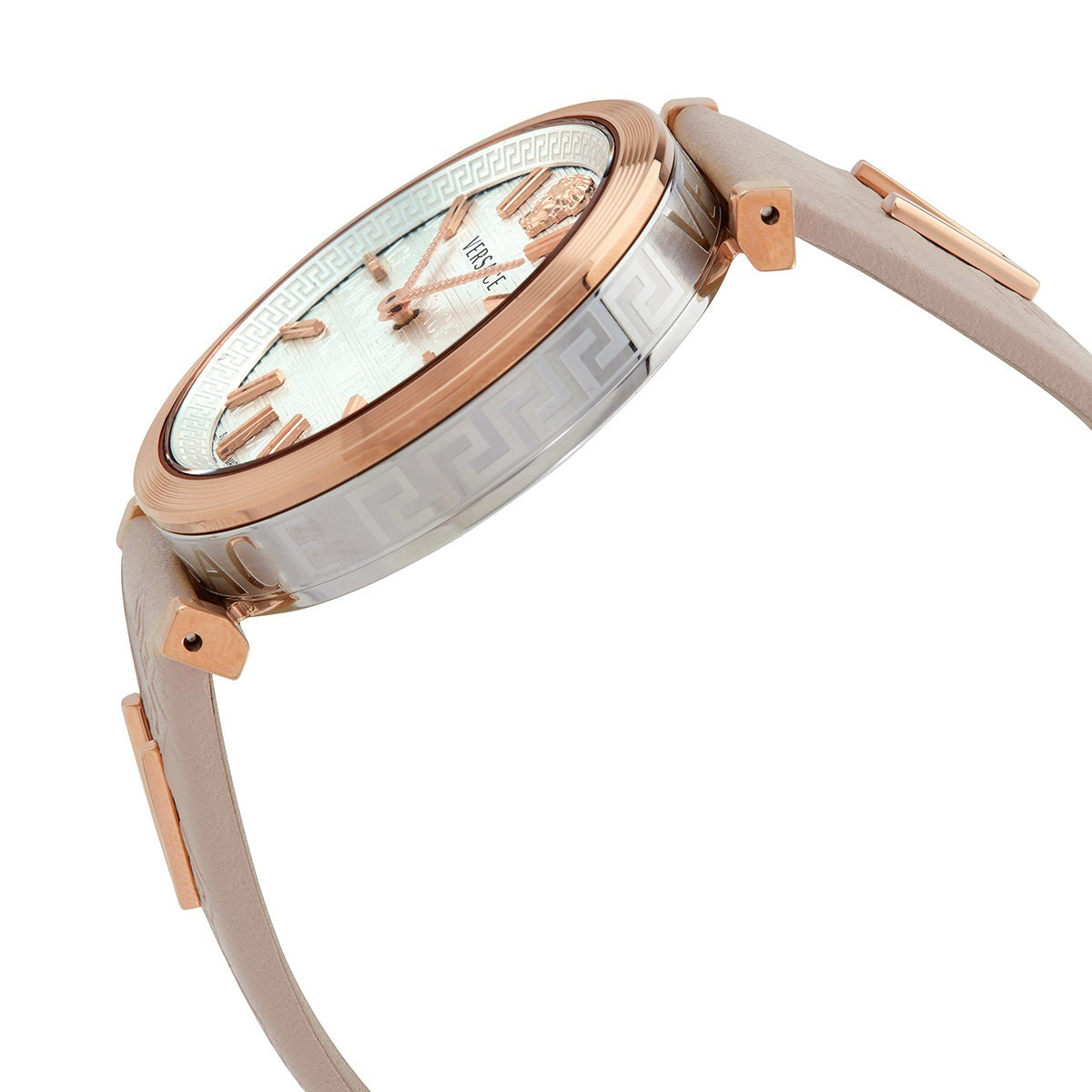  Shop Authentic Versace V-Twist White Dial White Leather Strap Watch for Women - VELS00419 - Luxxuri