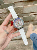  Shop Authentic Guess Glitz Pride Limited Edition White Dial White Rubber Strap Watch for Women - GW0407L4 - Luxxuri
