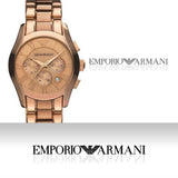  Shop Authentic Emporio Armani Valente Chronograph Rose Gold Dial Rose Gold Steel Strap Watch For Men - AR0365 - Luxxuri