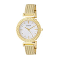  Shop Authentic Guess Quartz White Dial Gold Steel Strap Watch For Women - W1152L2 - Luxxuri