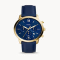  Shop Authentic Fossil Neutra Chronograph Blue Dial Blue Leather Strap Watch for Men - FS5790 - Luxxuri