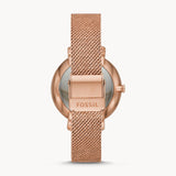  Shop Authentic Fossil Jacqueline Three-Hand White Dial Rose Gold Mesh Bracelet Watch for Women - ES4534 - Luxxuri