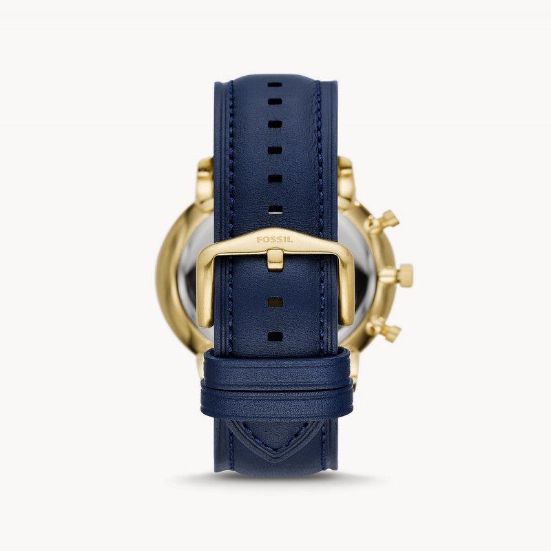  Shop Authentic Fossil Neutra Chronograph Blue Dial Blue Leather Strap Watch for Men - FS5790 - Luxxuri