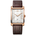  Shop Authentic Calvin Klein Window Silver Dial Brown Leather Strap Watch for Men - K2M21620 - Luxxuri