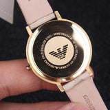  Shop Authentic Emporio Armani Classic Kappa White Dial Brown Leather Strap Watch For Women - AR11009 - Luxxuri