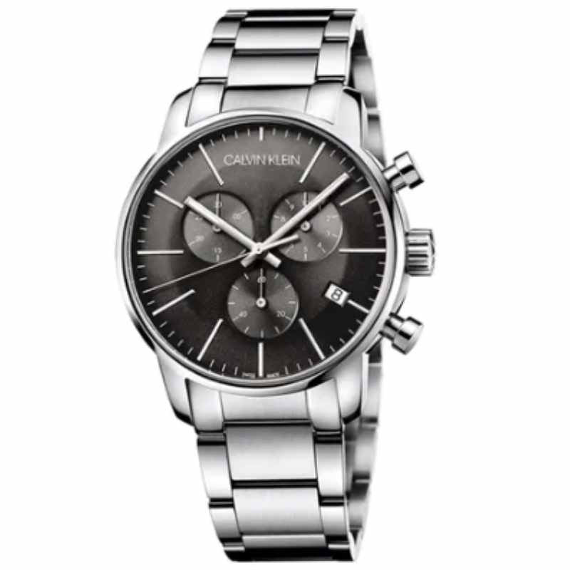  Shop Authentic Calvin Klein City Chronograph Black Dial Silver Steel Strap Watch for Men - K2G27143 - Luxxuri