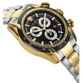 Versace V-Ray Chronograph Black Dial Two Tone Steel Strap Watch For Men - VE2I00421