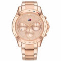 Tommy Hilfiger Haven Chronograph Rose Gold Dial Rose Gold Steel Strap Watch For Women - 1782197