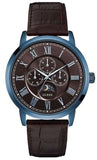 Shop Authentic Guess Delancy Analog Brown Dial Brown Leather Strap Watch For Men - W0870G3 - Luxxuri