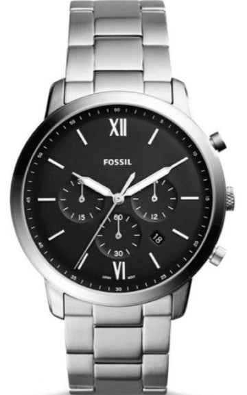  Shop Authentic Fossil Neutra Chronograph Black Dial Silver Steel Strap Watch for Men - FS5384 - Luxxuri
