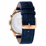  Shop Authentic Tommy Hilfiger Baker Chronograph Quartz Blue Dial Blue Leather Strap Watch For Men - 1710451 - Luxxuri