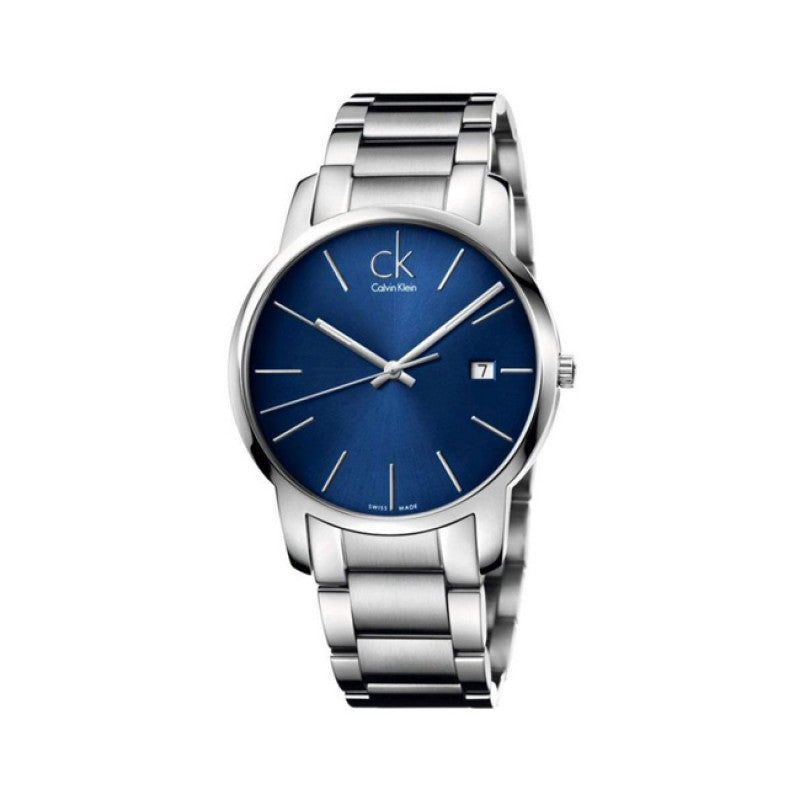  Shop Authentic Calvin Klein City Blue Dial Silver Steel Strap Watch for Men - K2G2G14N - Luxxuri