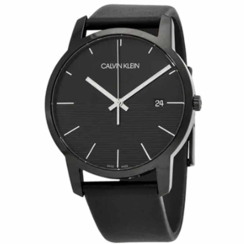  Shop Authentic Calvin Klein City Quartz Black Dial Black Leather Strap Watch for Men - K2G2G4C1 - Luxxuri