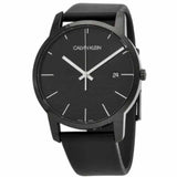  Shop Authentic Calvin Klein City Quartz Black Dial Black Leather Strap Watch for Men - K2G2G4C1 - Luxxuri