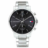  Shop Authentic Tommy Hilfiger Daniel Black Dial Silver Steel Strap Watch for Men - 1710413 - Luxxuri