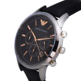  Shop Authentic Emporio Armani Giovanni Analog Black Dial Black Leather Strap Watch For Men - AR11431 - Luxxuri