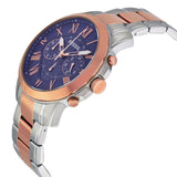  Shop Authentic Fossil Grant Chronograph Blue Dial Two Tone Steel Strap Watch for Men - FS5024 - Luxxuri
